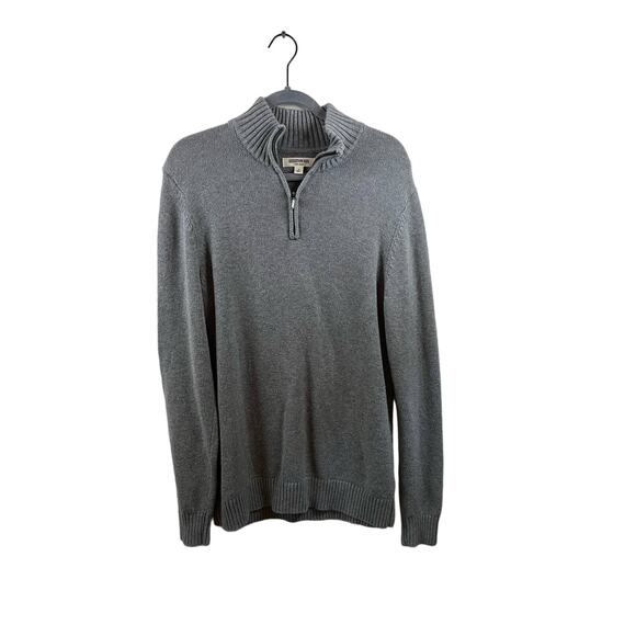 Good Threads Grey Men's Pullover 1/2 Zip Sweater Size Medium - Picture 1 of 4